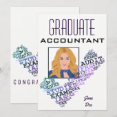"Afstuderen accountant" Kaart (Voorkant / Achterkant)