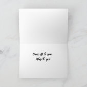 Afstuderen achtste graad met Pet en zwart wit Kaart (Binnen)