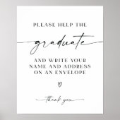 Afstuderen Adres Envelopteken Poster (Voorkant)