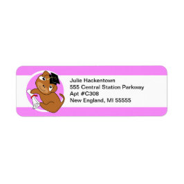 Afstuderen Adreslabel Puppy 4 Etiket