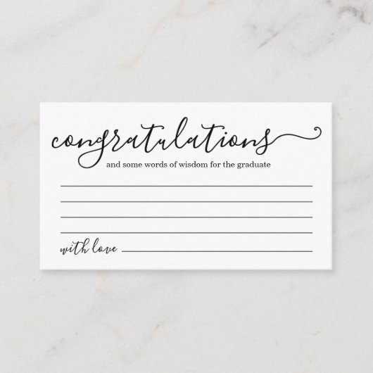 Afstuderen Advice en Well Wishes Kaart (Voorkant)