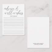 Afstuderen Advice Kaart Graduation Party Game Notitiekaartje (Voorkant / Achterkant)