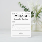 Afstuderen Advice Keepaardcard | Zwart goud (Staand voorkant)