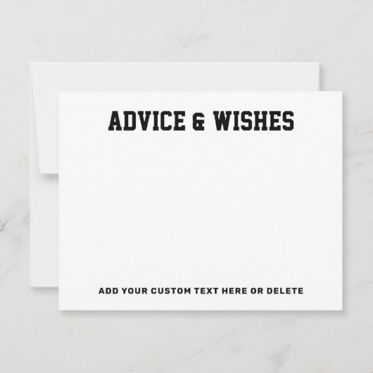 Afstuderen advies en wensen afstudeerder jaar zwar notitiekaartje (Voorkant)