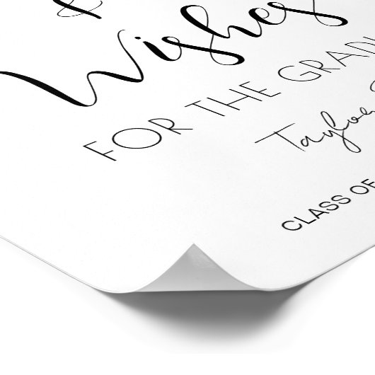 Afstuderen Advies & Wensen Afstudeerder Party Sign Poster (Hoek)