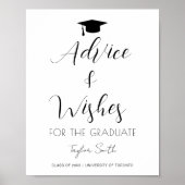 Afstuderen Advies & Wensen Afstudeerder Party Sign Poster (Voorkant)