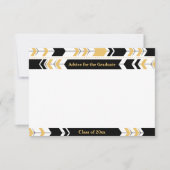 Afstuderen advieskaarten zwarte goudpijlen kaart (Voorkant)