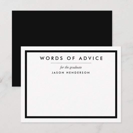 Afstuderen Adviezenkaarten Advieskaart (Voorkant / Achterkant)