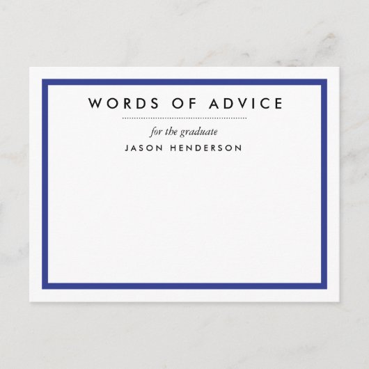 Afstuderen Adviezenkaarten Advieskaart (Voorkant)