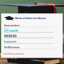 Afstuderen Adviseur Wisdom Beste wensen Afstudeerd Advieskaart