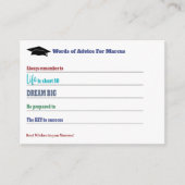 Afstuderen Adviseur Wisdom Beste wensen Afstudeerd Advieskaart (Voorkant)