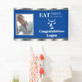 Afstuderen, advocaat schalen van gerechtigheid spandoek (Insitu)