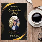 Afstuderen Afbeelding Goud Bloeiende Kaart 2024