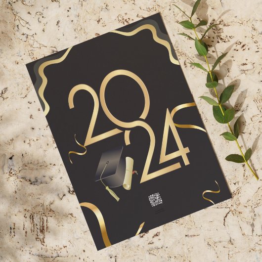 Afstuderen Afbeelding gouden lint Kaart 2024