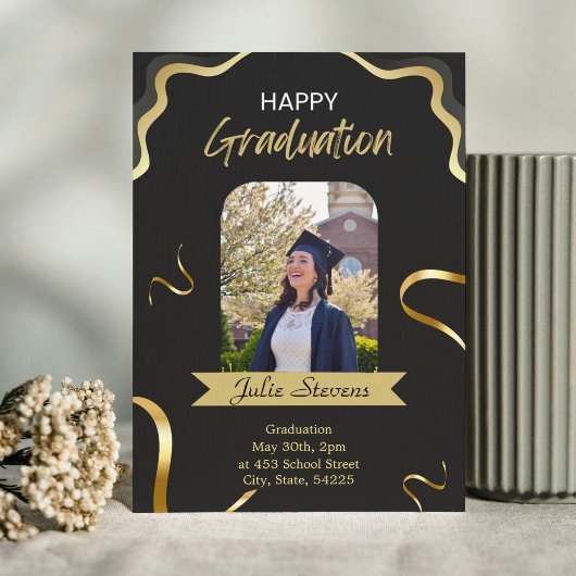 Afstuderen Afbeelding gouden lint Kaart 2024