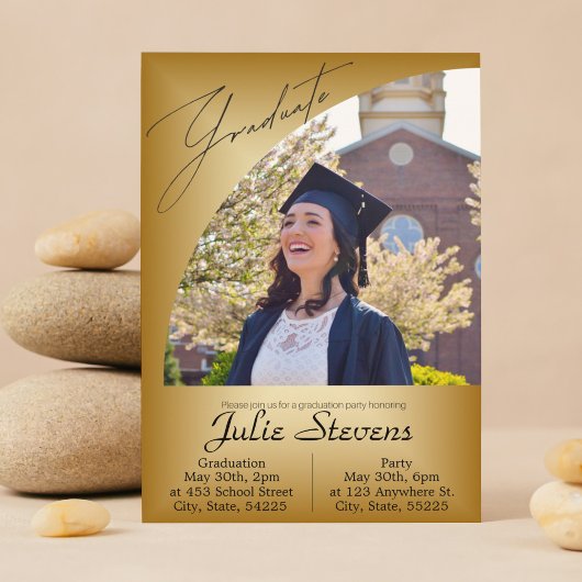 Afstuderen Afbeelding Modern 2024 Kaart Uitnodigin