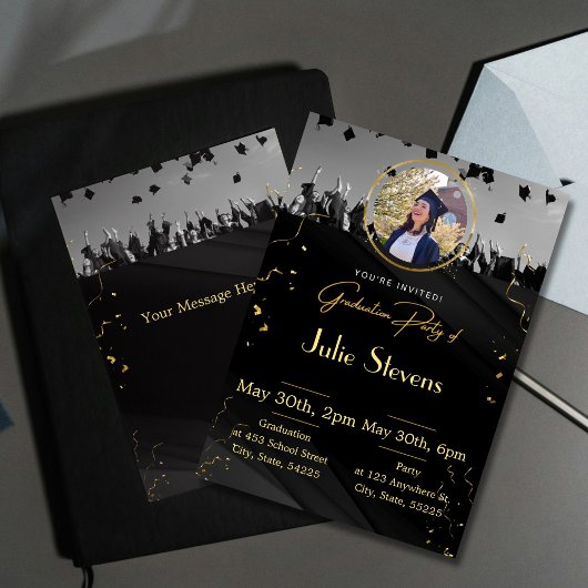 Afstuderen Afbeelding Modern 2024 Kaart Uitnodigin