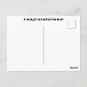 Afstuderen Afgestudeerd Klas Van 2025 Zwart En Wit Briefkaart (Achterkant)