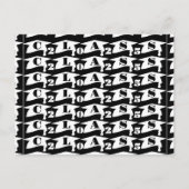 Afstuderen Afgestudeerd Klas Van 2025 Zwart En Wit Briefkaart (Voorkant)