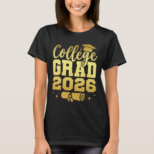 Afstuderen Afgestudeerden Klas Van 2026 Afstuderen T-shirt (Voorkant)