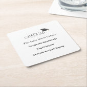 Afstuderen Afloopklep Kartonnen Onderzetters (Schuin)