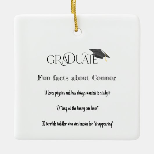 Afstuderen Afloopklep Keramisch Ornament (Voorkant)