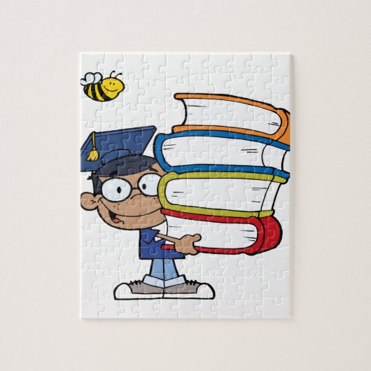 Afstuderen African American Boy Legpuzzel (Verticaal)