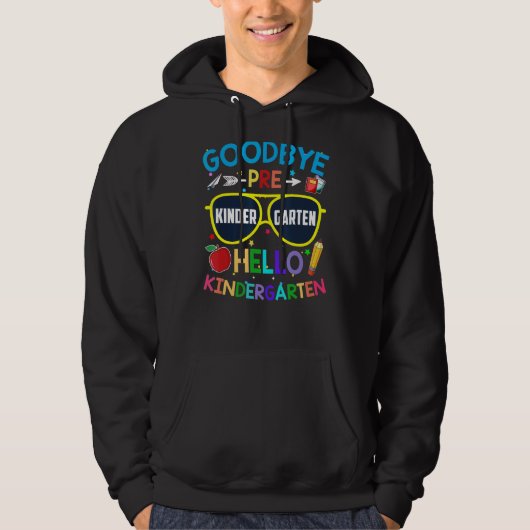Afstuderen Afscheid Hallo Kindergarten School Hoodie (Voorkant)