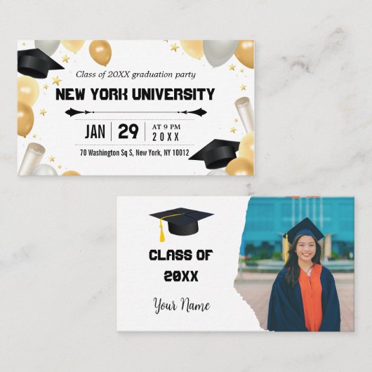 Afstuderen Afspraakkaart Afsprakenkaartje (Voorkant / Achterkant)