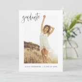 Afstuderen Afstudeerder Aankondiging Foto minimali (Staand voorkant)
