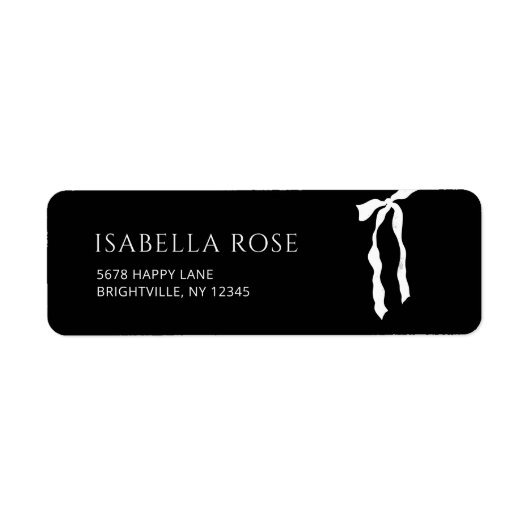 Afstuderen Afstudeerder Bow Afstuderen Mail Retour Etiket (Voorkant)