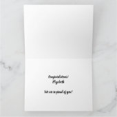 Afstuderen Afstudeerder Felicitaties Elegant Moder Kaart (Binnen)