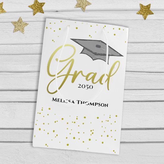 Afstuderen Afstudeerder Gold Afstuderen Script Pet Medium Cadeauzakje