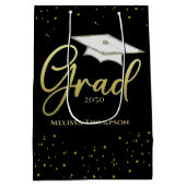 Afstuderen Afstudeerder Gold Afstuderen Script Sim Medium Cadeauzakje (Achterkant)