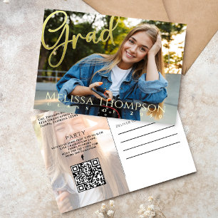 Afstuderen Afstudeerder Gold Calligrafie Website Briefkaart