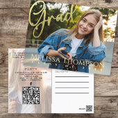 Afstuderen Afstudeerder Gold Calligrafie | Website Briefkaart