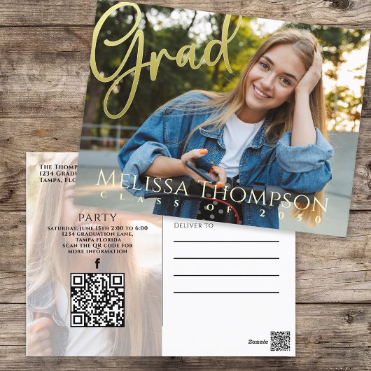 Afstuderen Afstudeerder Gold Calligrafie | Website Briefkaart