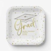 Afstuderen Afstudeerder Gold Calligraphy Gradup Papieren Bordje (Voorkant)