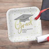 Afstuderen Afstudeerder Gold Calligraphy Gradup Papieren Bordje