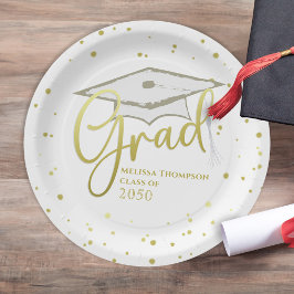 Afstuderen Afstudeerder Gold Calligraphy Gradup Papieren Bordje