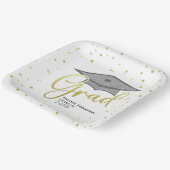 Afstuderen Afstudeerder Gold Calligraphy Gradup Papieren Bordje (Gebogen)