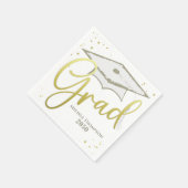 Afstuderen Afstudeerder Gold Calligraphy Gradup Servet (Hoek)