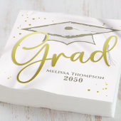 Afstuderen Afstudeerder Gold Calligraphy Gradup Servet
