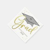 Afstuderen Afstudeerder Gold Calligraphy Gradup Servet (Hoek)