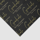 Afstuderen Afstudeerder Gold Calligraphy Modern Sc Tissuepapier (Detail)