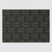Afstuderen Afstudeerder Gold Calligraphy Modern Sc Tissuepapier (Voorkant)