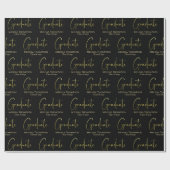 Afstuderen Afstudeerder Gold Calligraphy Script Mo Cadeaupapier (Vlak)