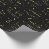 Afstuderen Afstudeerder Gold Calligraphy Script Mo Cadeaupapier (Hoek)