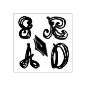 Afstuderen AFSTUDEERDER GR AD Lettertype Pet Rubberstempel (Afrduk)