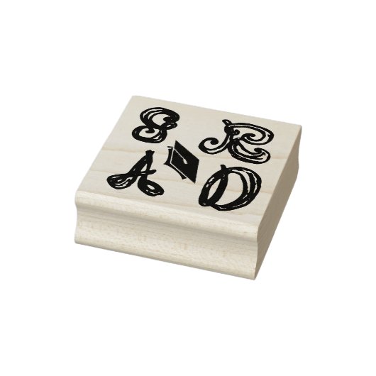 Afstuderen AFSTUDEERDER GR AD Lettertype Pet Rubberstempel (Stempel)